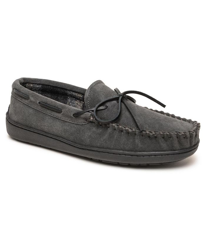 Minnetonka Men's Plaid Lined Hard Sole Moccasin Slippers & Reviews ...