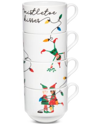 The Cellar - Holiday Stackable Mugs, Set of 4