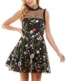 Alfani Petite Floral-Embroidered Fit & Flare Dress, Created for Macy's -  Macy's