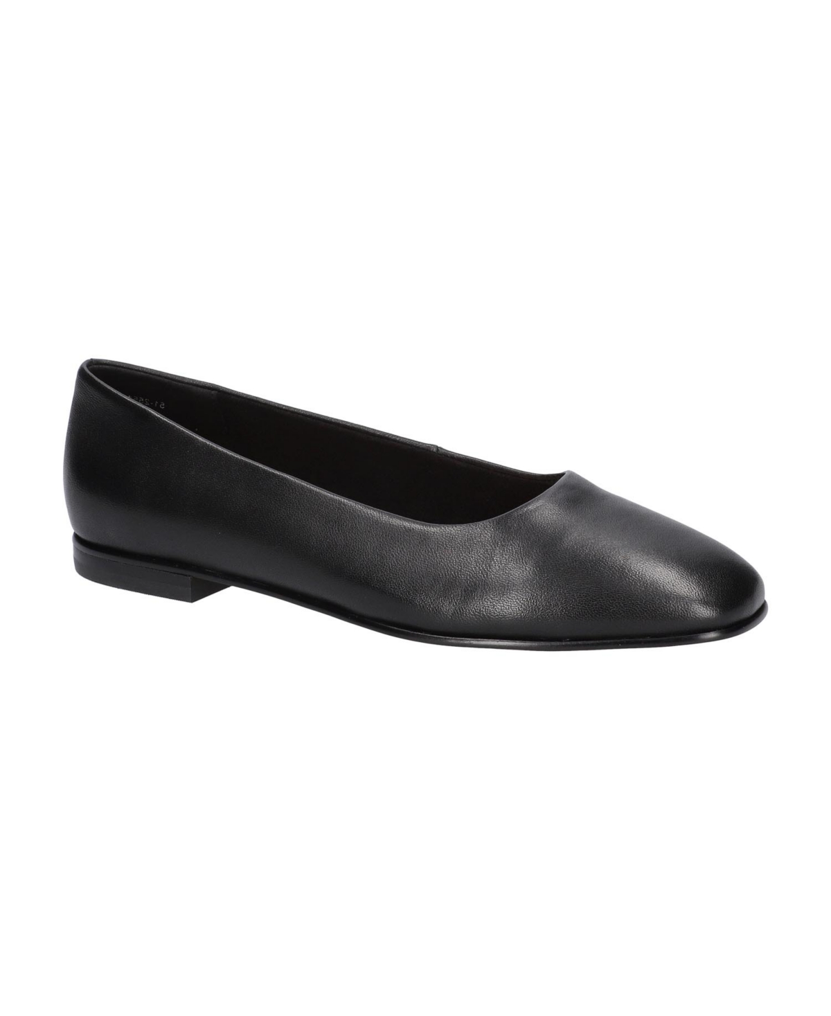 Women's Kimiko Square Toe Flats - Black Faux Leather