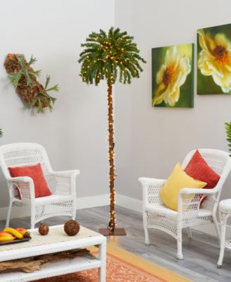 Christmas Palm Artificial Tree with Lights, 84"