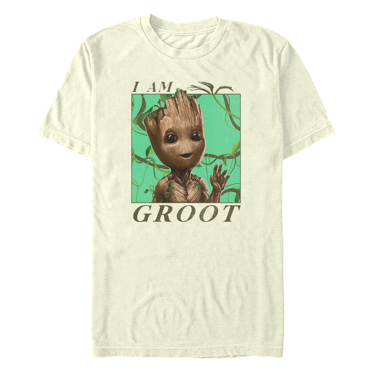Мужская футболка Fifth Sun Marvel Film I am Groot Jungle Vibes Short Sleeve, цвет: Натуральный — фото 1