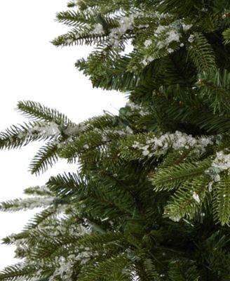 Snowed Grand Teton Artificial Christmas Tree with Lights and Bendable Branches, 84"