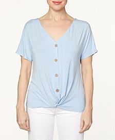 Women's Twist Button Front T-shirt