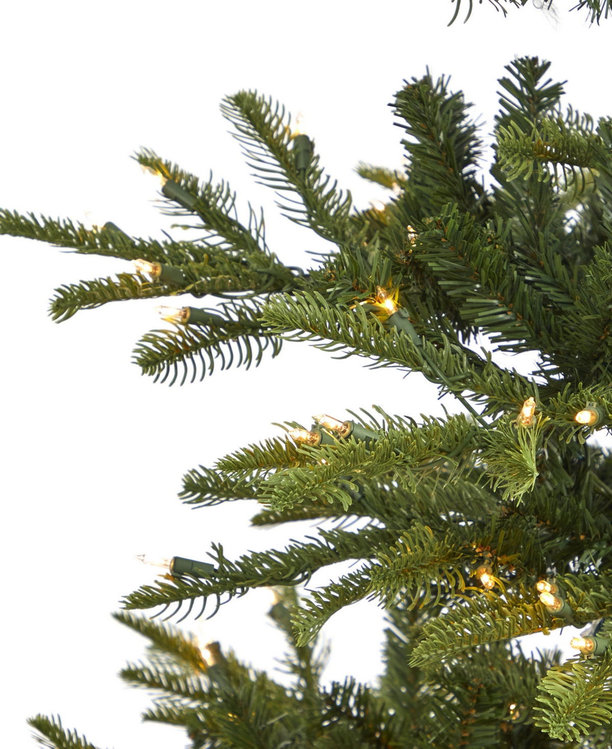 Layered Washington Spruce Artificial Christmas Tree with Lights and Bendable Branches,
