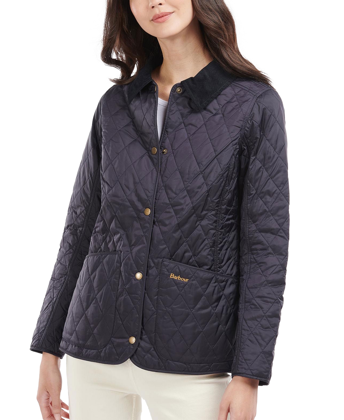 Barbour Annandale Cotton Quilted Jacket In Blue