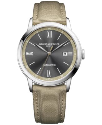 Baume & Mercier - Men's Swiss Automatic Classima Sand Canvas Strap Watch 42mm