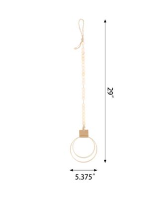 Wood Beads Airplant Hanger, 29"