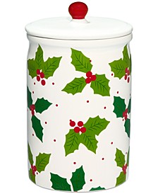 Holly Cookie Jar, Created for Macy's