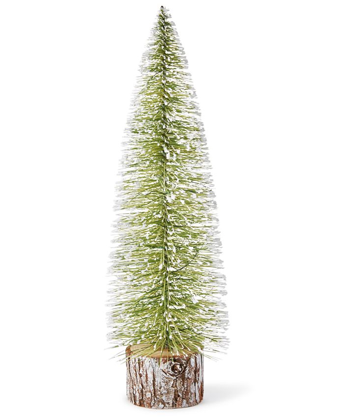 Holiday Lane Northern Lights Green Sisal Medium Tree with Wood Base LED