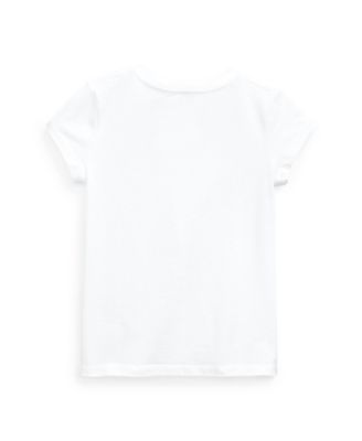 Toddler and Little Girls Short Sleeve Cotton Jersey V-Neck T-shirt