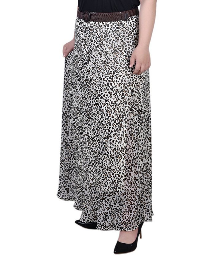 NY Collection Plus Size Chiffon Maxi Skirt - Macy's