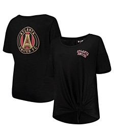 Women's by New Era Black Atlanta United FC Plus Size Slub T-shirt