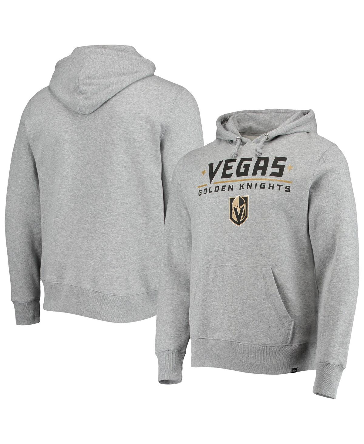47 Brand Men's '47 Heathered Gray Vegas Golden Knights Pregame Headline Pullover Hoodie In Heathered Gray