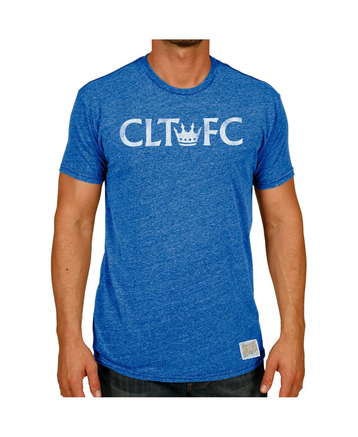 Men's Original Retro Brand Blue Charlotte Fc Tri-Blend T-shirt - Blue