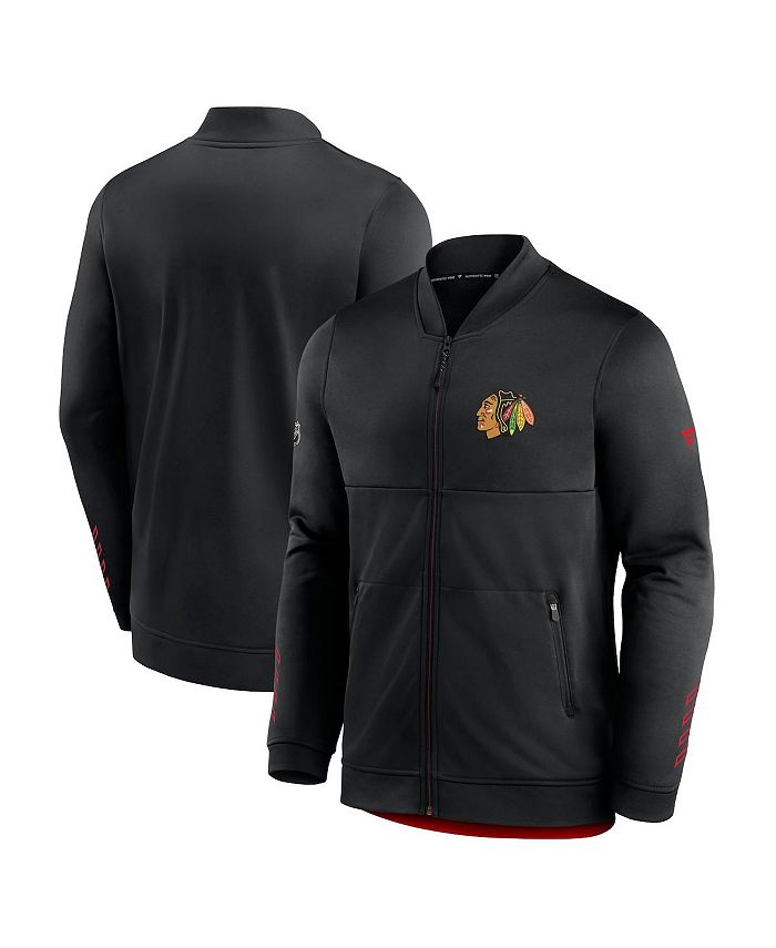 Fanatics Men's Black Chicago Blackhawks Locker Room Full-Zip Jacket ...