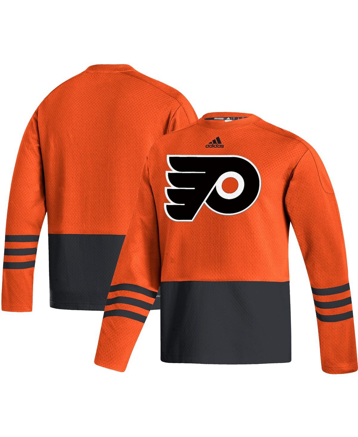 Men's adidas Orange Philadelphia Flyers Logo Aeroready Pullover Sweater - Orange