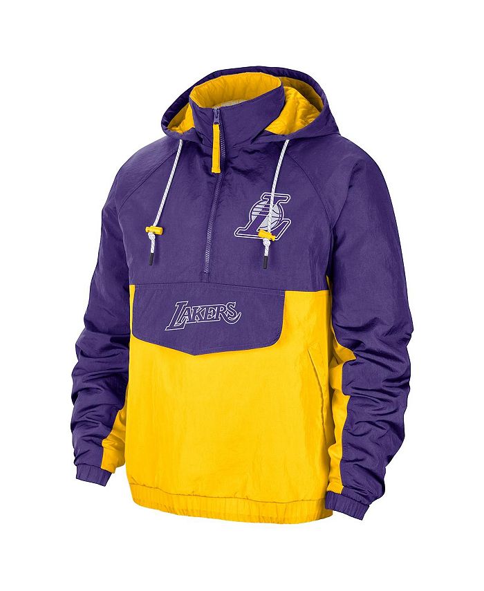 Men's Heather Purple Los Angeles Lakers Colorblock Long Sleeve