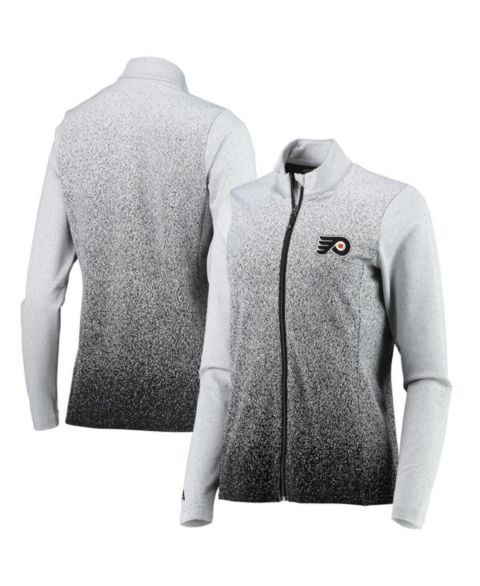 Женские куртки Antigua Women's White, Black Philadelphia Flyers Guide Desert Dry Full-Zip Jacket