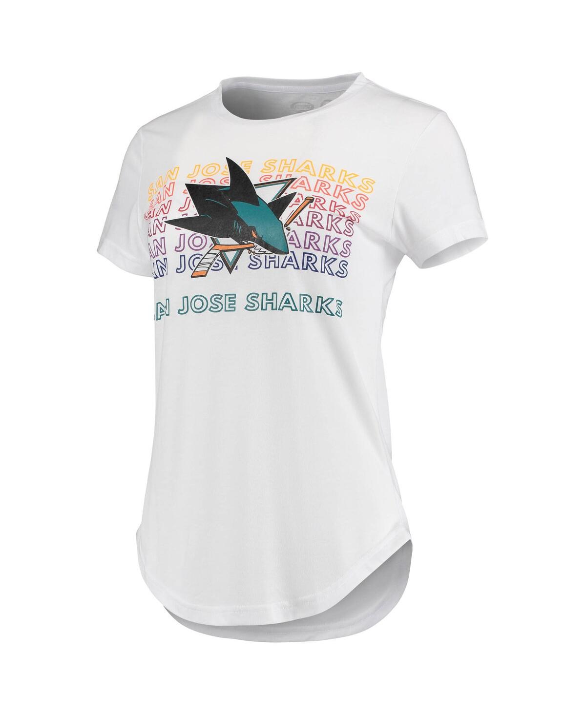 Shop Concepts Sport Women's  White, Charcoal San Jose Sharks Sonata T-shirt And Leggings Set In White,charcoal