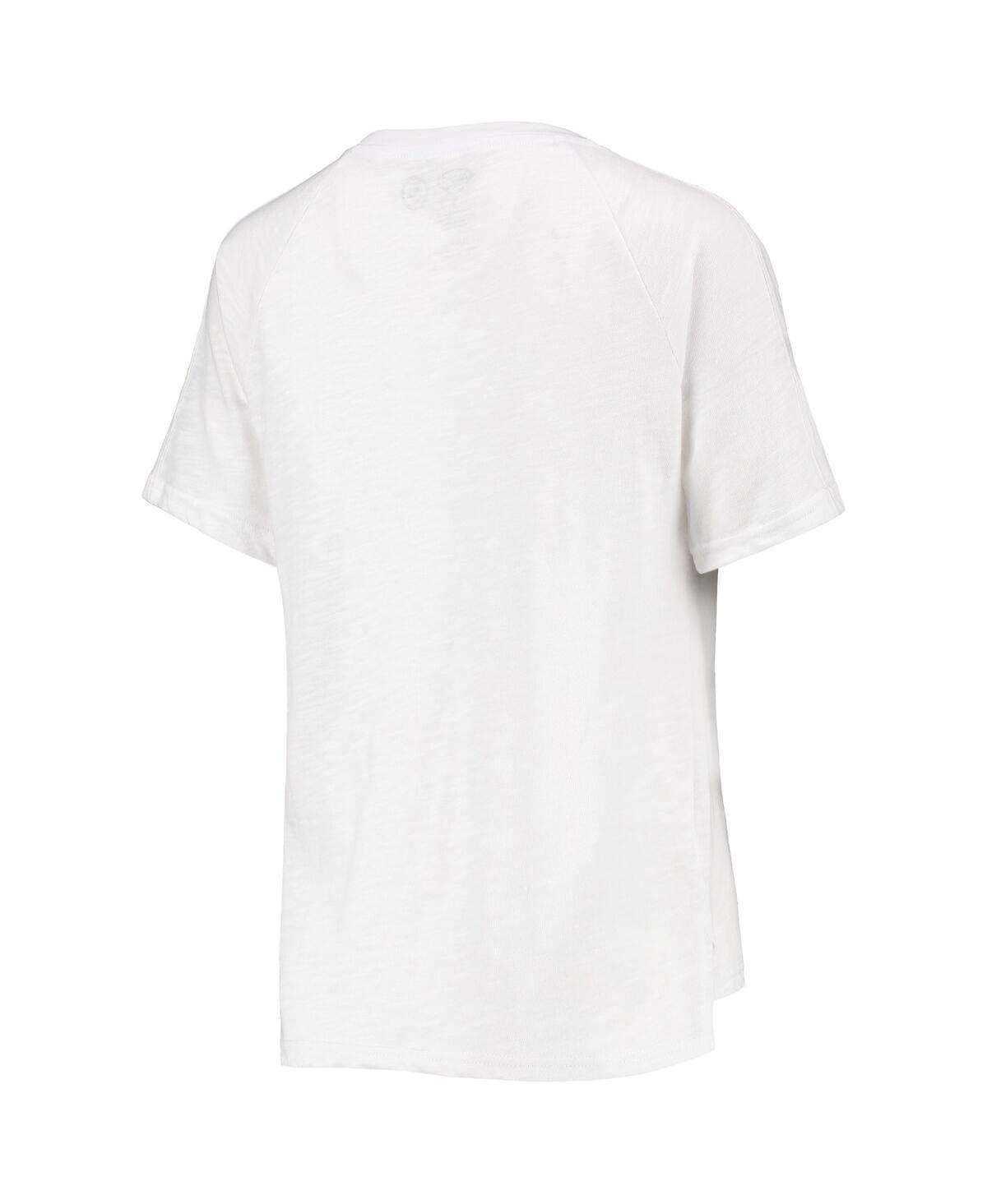 Shop Concepts Sport Women's  Charcoal, White Philadelphia Flyers Resurgence Slub Burnout Raglan T-shirt An In Charcoal,white