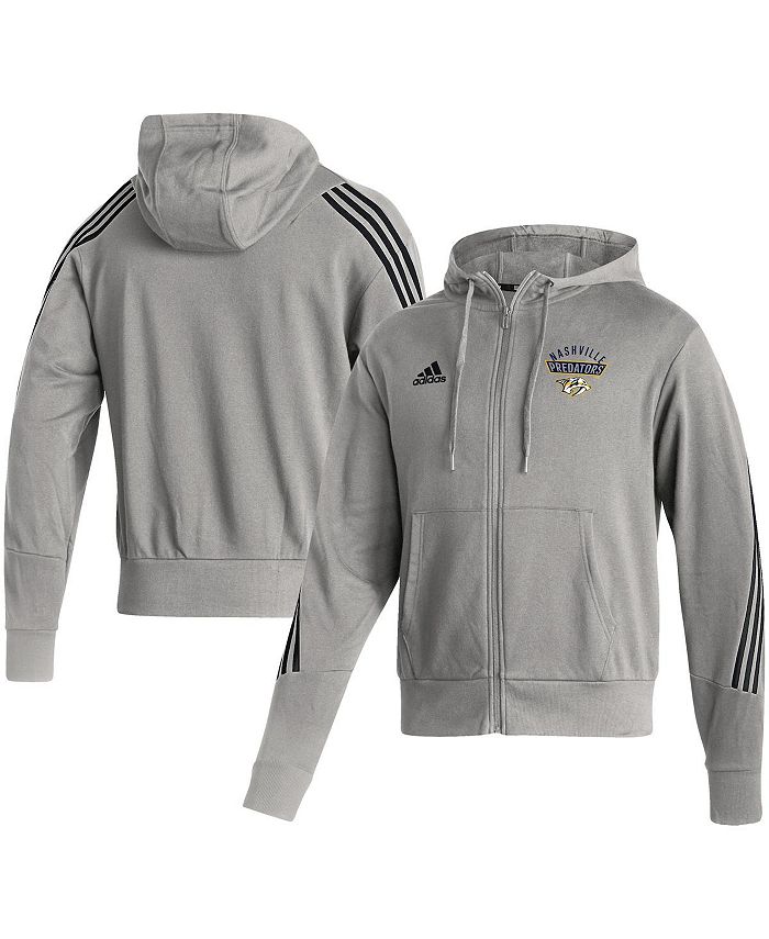 adidas Men s Heathered Gray Nashville Predators Fashion Full Zip