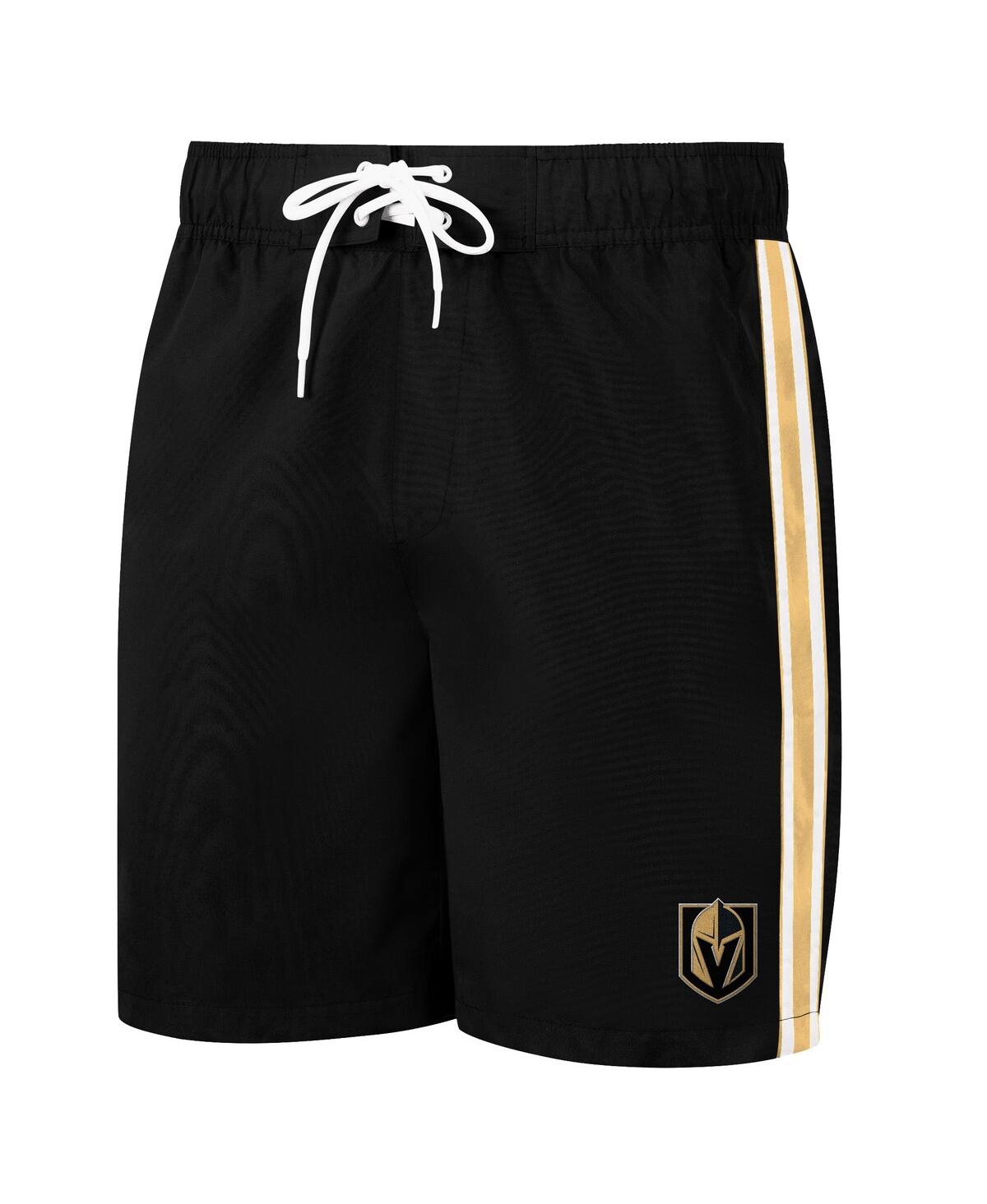 Shop G-iii Sports By Carl Banks Men's  Black Vegas Golden Knights Sand Beach Swim Shorts