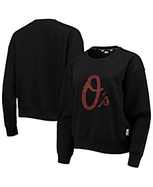 Women's Black Baltimore Orioles Carrie Pullover Sweatshirt
