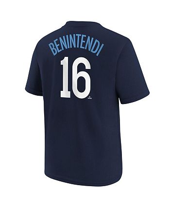 Andrew Benintendi Kansas City Royals Nike 2022 City Connect Name & Number T- Shirt - Navy