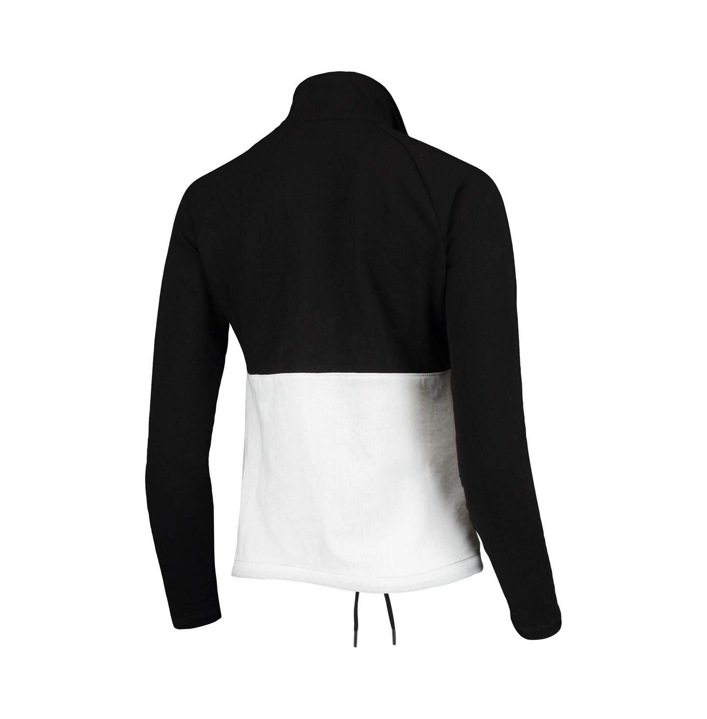 Женская куртка Antigua Black, White Portland Timbers Harbor Raglan Half-Zip — фото 4