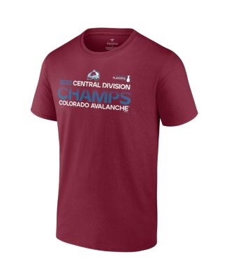 Men's Burgundy Colorado Avalanche 2022 Central Division Champions T-shirt