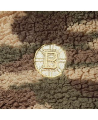 Women's Camo Boston Bruins Sherpa Quarter-Zip Jacket
