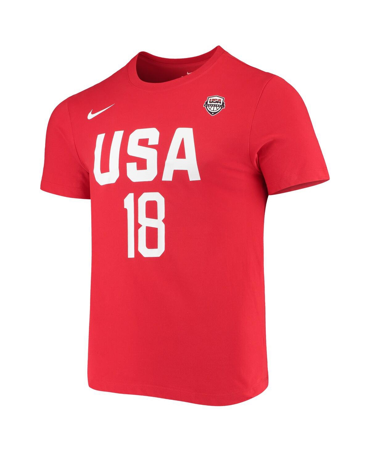 Shop Nike Women's  Chelsea Gray Usa Basketball Red Name And Number Performance T-shirt