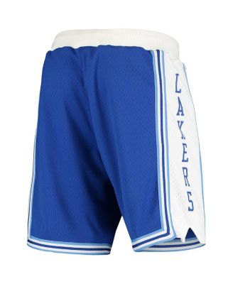 Men's Blue and White Los Angeles Lakers 2009/2010 Hardwood Classics Authentic Shorts