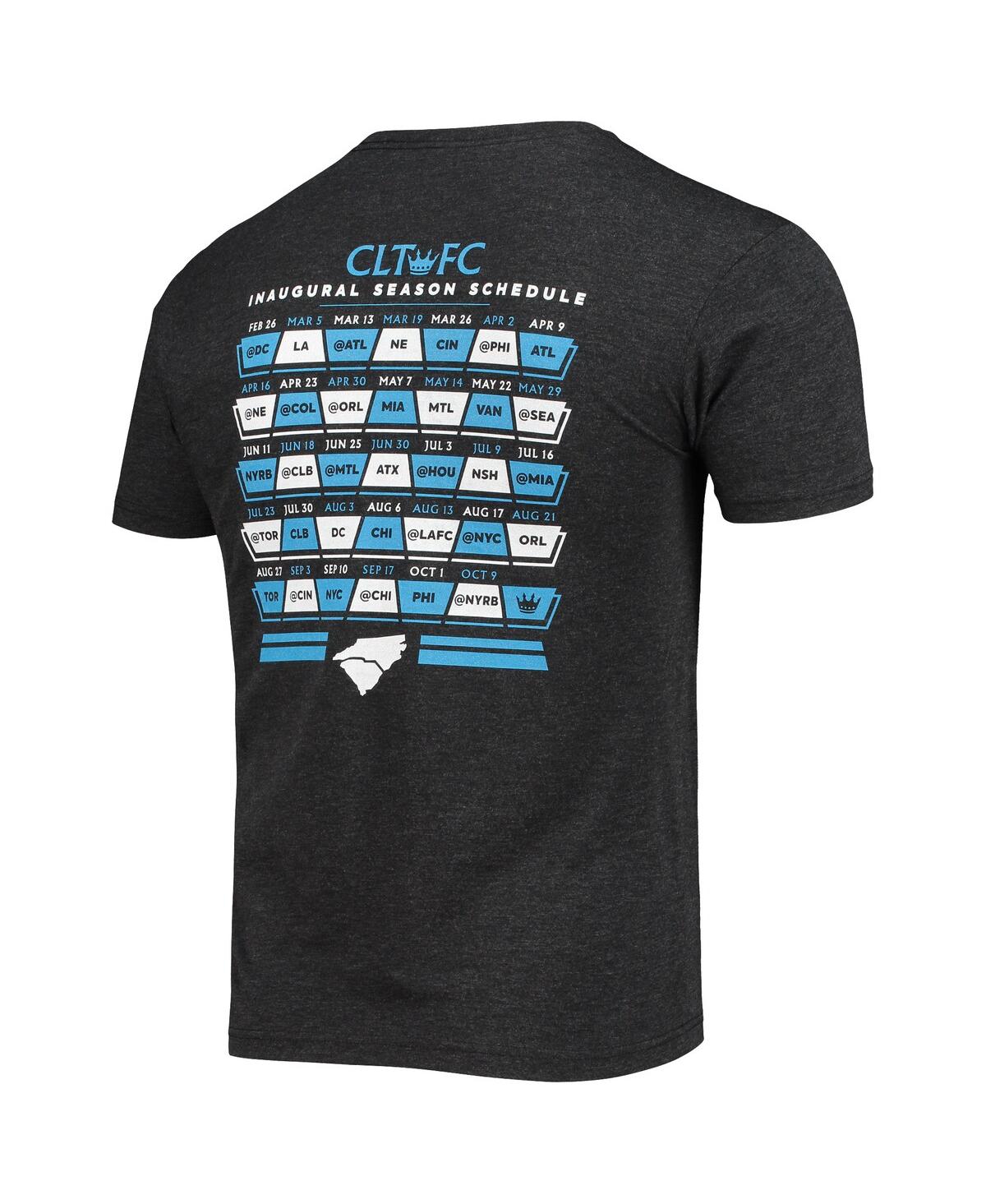 Shop 500 Level Men's Black Charlotte Fc Inaugural Season Tri-blend T-shirt