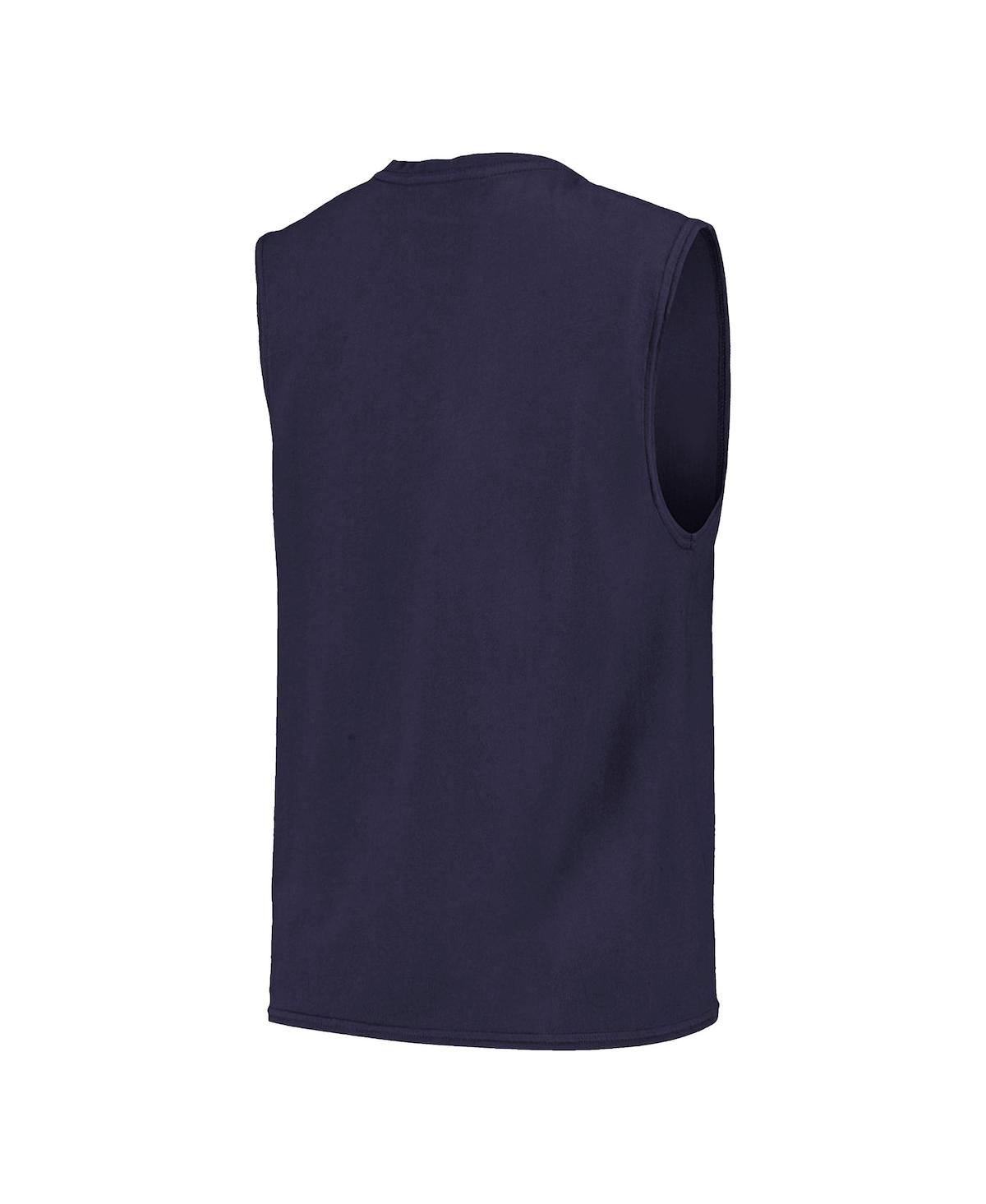 Men's Majestic ThreadsSeattle Kraken Softhand Muscle Tank Top - Deep Sea Blue