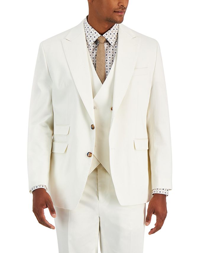 Tayion Collection Men's Classic-Fit Linen Suit Jacket & Reviews - Suits ...