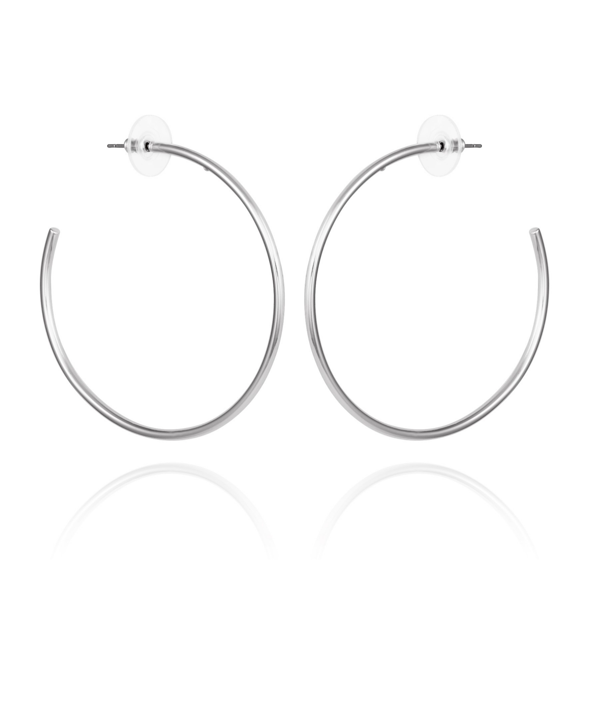 Shop Vince Camuto Silver-tone Large Open Hoop Earrings