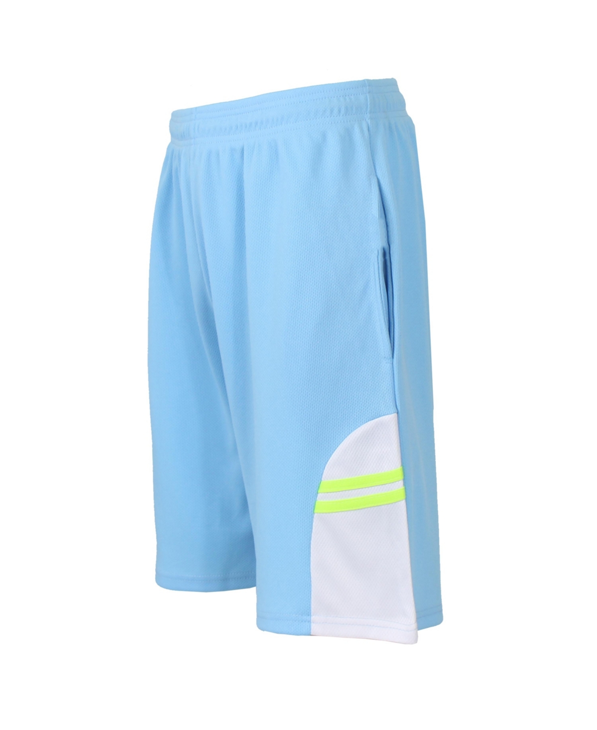 Galaxy By Harvic Men's Moisture Wicking Shorts With Side Trim Design In Light Blue