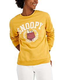 Juniors' Peanuts Snoopy Crest Pullover Top