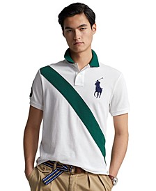 Men's Custom Slim Fit Big Pony Mesh Polo Shirt