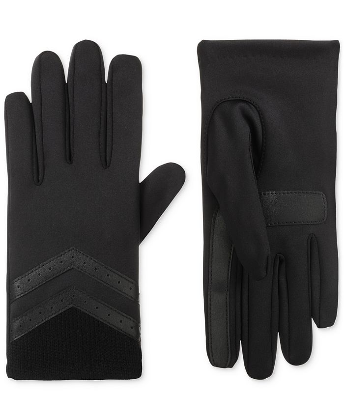 Isotoner Signature Lined Chevron WaterRepellent Touchscreen Gloves