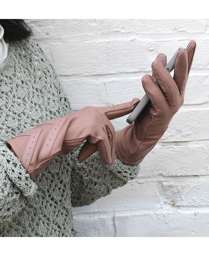 Isotoner Signature Women's Chevron Stretch Touchscreen Gloves Macy's