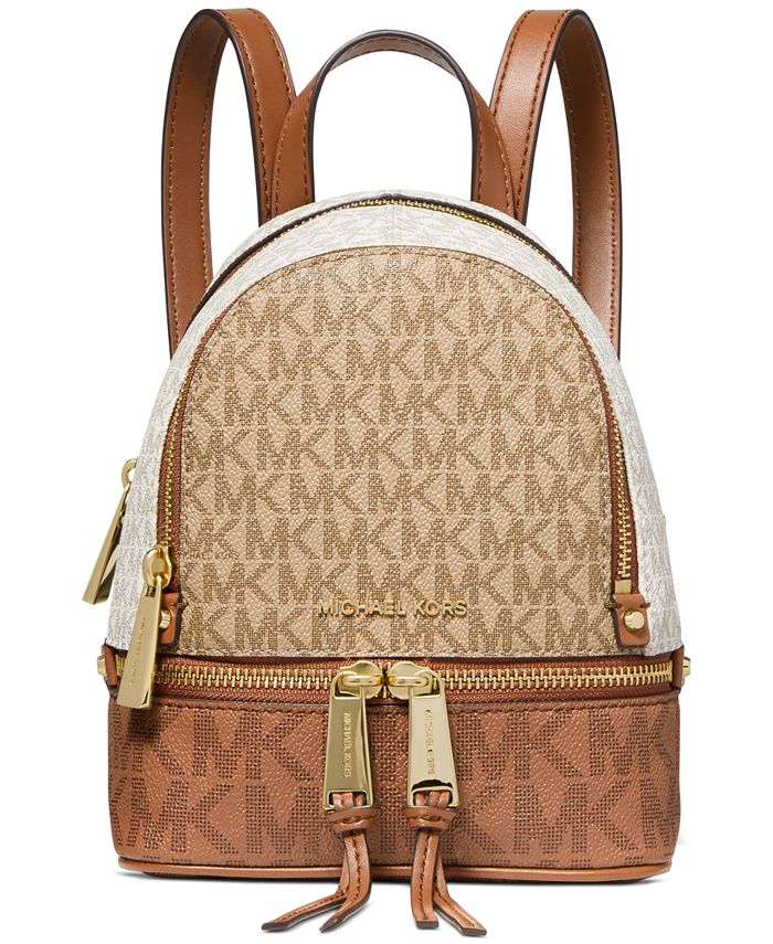 Michael Kors Signature Rhea Zip Extra Small Messenger Backpack & Reviews -  Handbags & Accessories - Macy's
