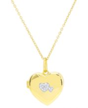 Hallmark Diamonds Key Necklace 1/10 ct tw 10K Yellow Gold 18
