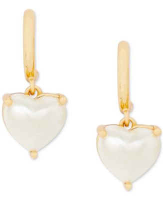 Stud Pearl Heart Clear Stones Gold Earrings 3pc - A New Day™ Gold : Target