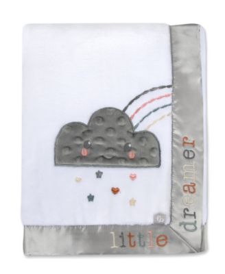 Fisher Price Baby Boys and Girls Cloud Baby Satin Trim Blanket