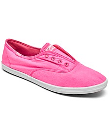 Women's Chillax Neon Slip-On Casual Sneakers from Finish Line
