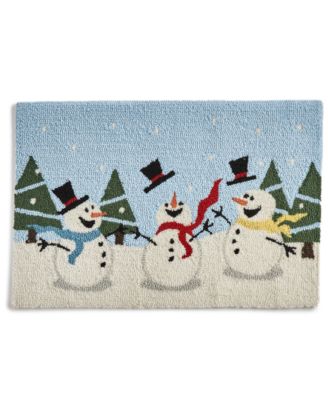 Martha Stewart Collection - Snowman Handhooked Rug, Created for Macy's