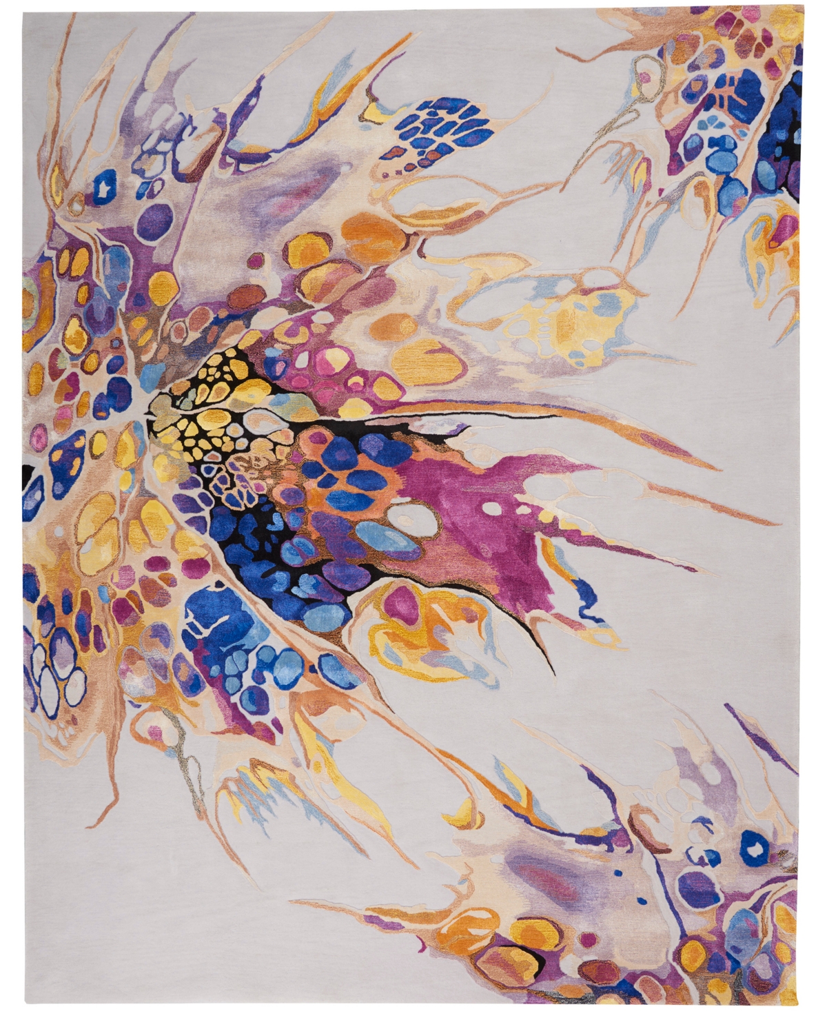 Nourison Home Prismatic PRS20 7'9in x 9'9in Area Rug - Gray, Lilac